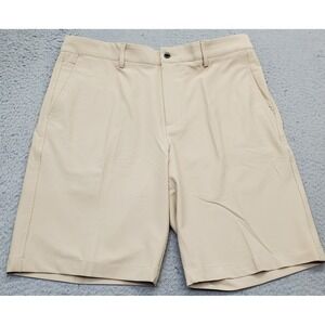 Dunning Golf Shorts Mens 34 Tan Woven Stretch Performance Classic Fit D7S13H055